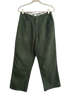 BEN DAVIS Vintage Workwear Pants – Olive Green Utility Y2K USA Made Flawed 30x28